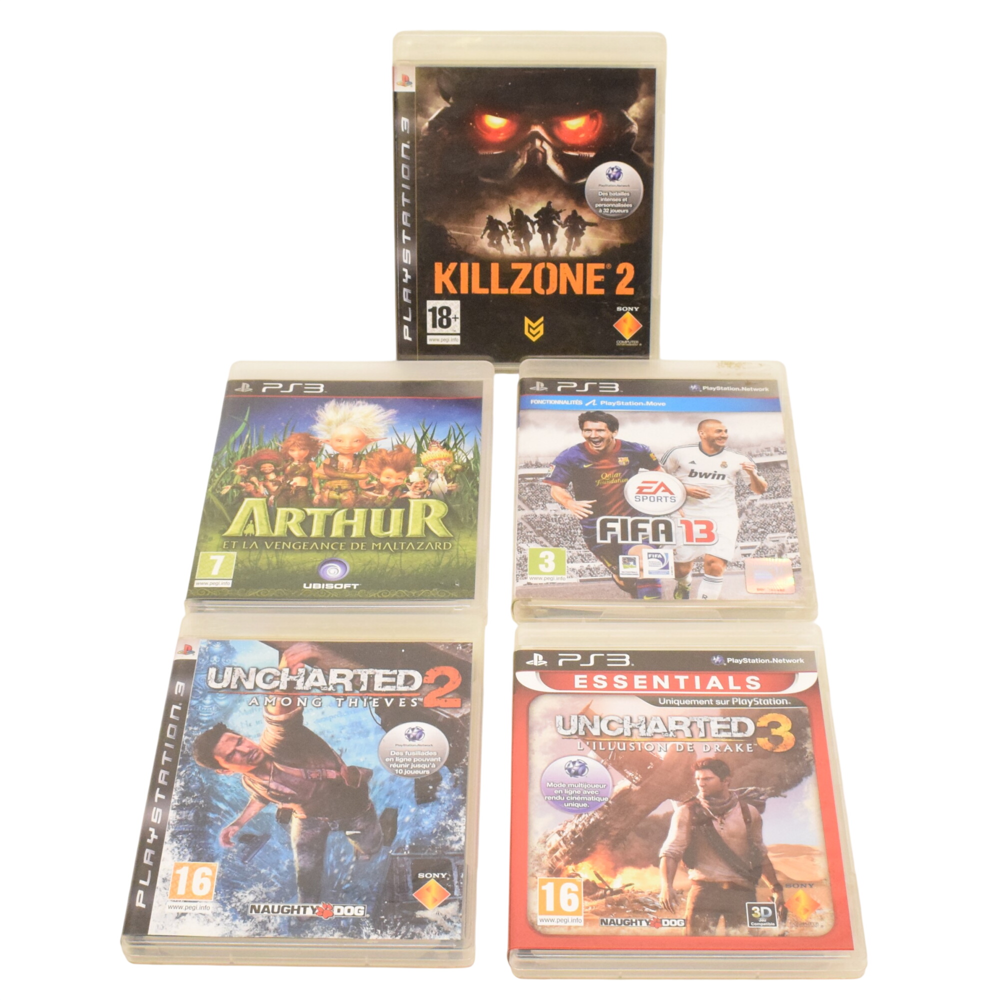 Lot de cinq jeux pour console Sony Playstation 3 Bon état -  reconditionné disponible sur Label Emmaüs